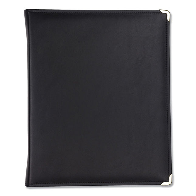 Classic Collection Zipper Ring Binder, 3 Rings, 1.5" Capacity, 11 X 8.5, Black
