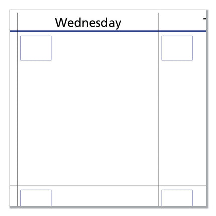 QuickNotes Mini Erasable Wall Planner, 16 x 12, White/Blue/Yellow Sheets, 12-Month (Jan to Dec): 2025