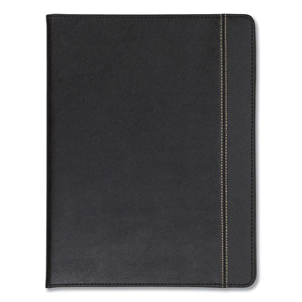 Slimline Padfolio, Leather-Look/faux Reptile Trim, Writing Pad, Black