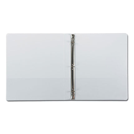 Earth's Choice Plant-Based Round Ring View Binder, 3 Rings, 0.5" Capacity, 11 x 8.5, White