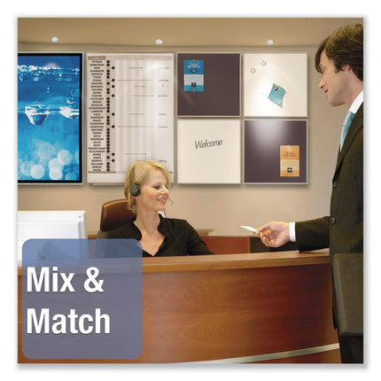Matrix Magnetic Boards, 23" x 23", White Surface, Satin Aluminum Frame