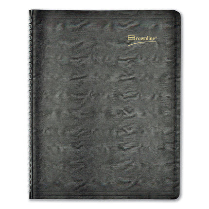 Essential Collection Weekly Appointment Book in Columnar Format, 11 x 8.5, Black Cover, 12-Month (Jan to Dec): 2025