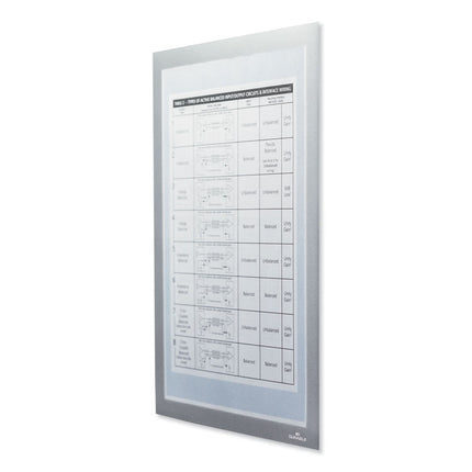 Duraframe Magnetic Plus Sign Holder, 8.5 X 11, Silver Frame, 2/pack