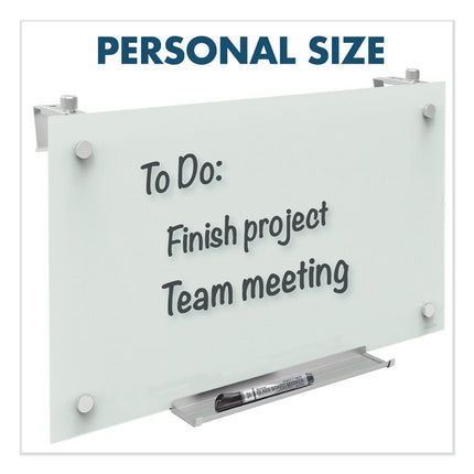 Infinity Magnetic Glass Dry Erase Cubicle Board, 30" x 18", White Surface