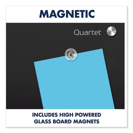 Infinity Magnetic Glass Marker Board, 36" x 24", Black Surface