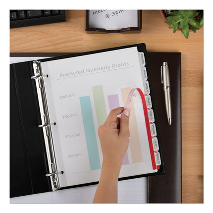 Print and Apply Index Maker Clear Label Plastic Dividers w/Printable Label Strip, 8-Tab, 11 x 8.5, Frosted Clear Tabs, 5 Sets