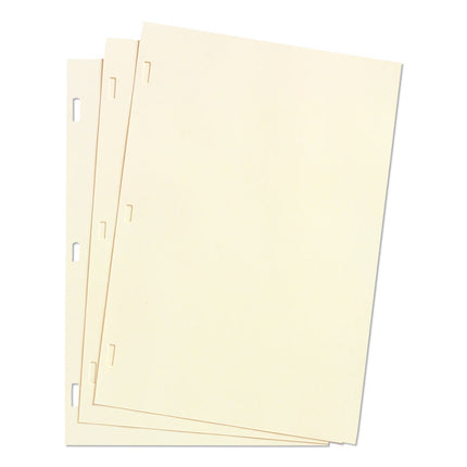 Looseleaf Minute Book Ledger Sheets, 11 X 8.5, Ivory, Loose Sheet, 100/box