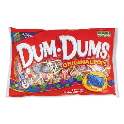 Dum-Dum-Pops, Assorted Flavors, Individually Wrapped, 300/pack