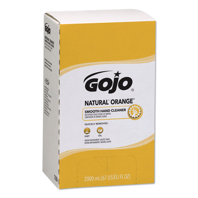 NATURAL ORANGE Smooth Hand Cleaner, Refill for GOJO PRO TDX Push-Style Dispenser, Citrus Scent, 2,000 mL, 4/Carton