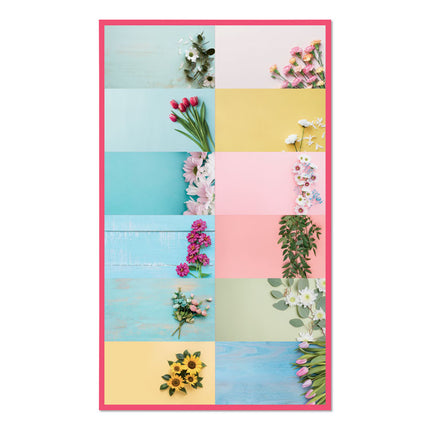 Romantic Wall Calendar, Floral Photography, 12 x 17, White/Multicolor Sheets, 12-Month (Jan to Dec): 2025