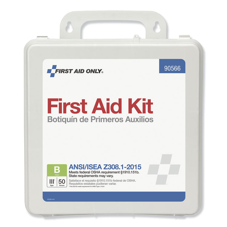 Bulk First Aid Kit for 50 People, 199 Pieces, Plastic Case