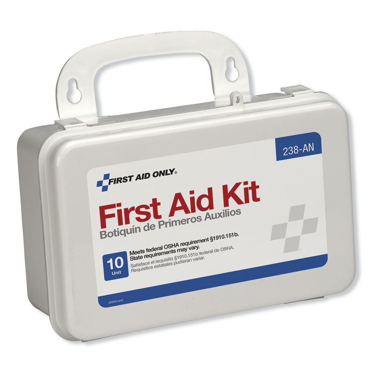 Ansi-Compliant First Aid Kit, 64 Pieces, Plastic Case