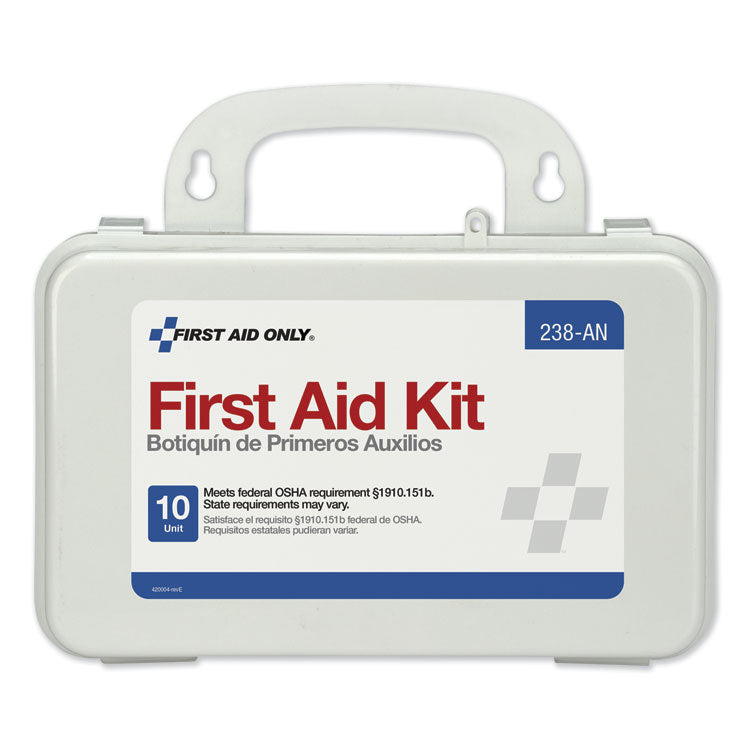 Ansi-Compliant First Aid Kit, 64 Pieces, Plastic Case