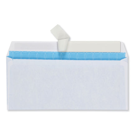 Security Envelope, #10, Commercial Flap, Redi-Strip Adhesive Closure, 4.13 x 9.5, White, 500/Box