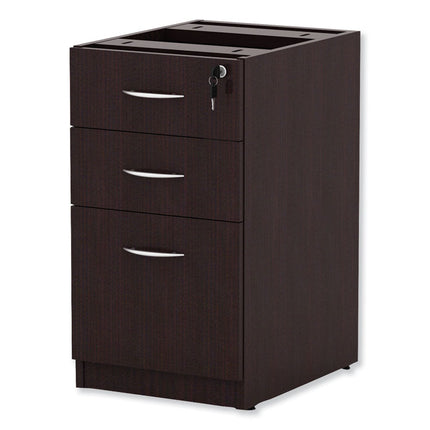 Alera Valencia Series Full Pedestal File, Left/right, 3-Drawers: Box/box/file, Legal/letter, Espresso, 15.63" X 20.5" X 28.5"