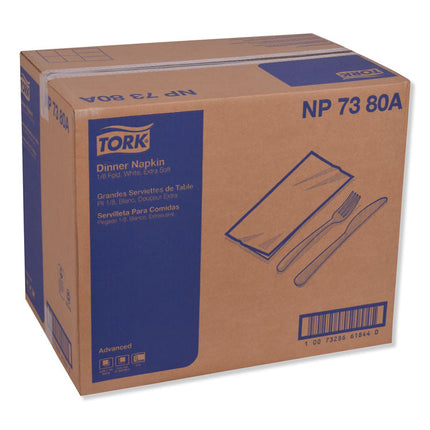 Advanced Dinner Napkin,3-Ply,17" X 16.125",1/8 Fold, White,1740/ct