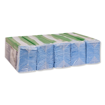 Low-Lint Cleaning Cloth, 1-Ply, 15.4 x 12.8, Unscented, Blue, 80/Bag, 5 Bags/Carton