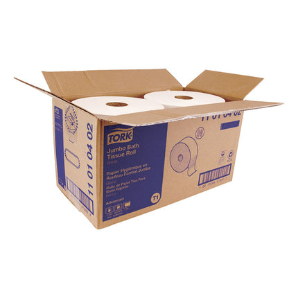 Advanced Jumbo Roll Bath Tissue, Septic Safe, 1-Ply, White, 3.48" x 2,247 ft, 6 Rolls/Carton