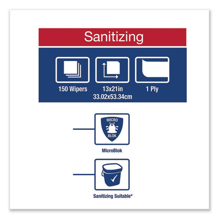 Foodservice Cloth, 13 x 21, Blue, 150/Carton