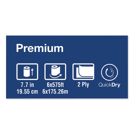 Premium Soft Matic Hand Towel Roll, 2-Ply, 7.7 x 575 ft, White, 704/Roll, 6 Rolls/Carton
