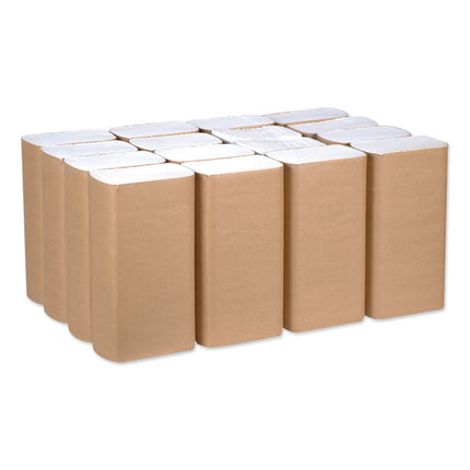 Universal Multifold Hand Towel, 1-Ply, 9.13 x 9.5, White, 250/Pack,16 Packs/Carton