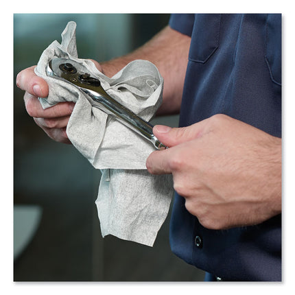 Industrial Cleaning Cloths, 1-Ply, 12.6 X 10, Gray, 500 Wipes/roll