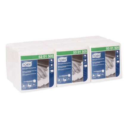 Heavy-Duty Cleaning Cloth, 12.6 X 13, White, 50/pack, 6 Packs/carton