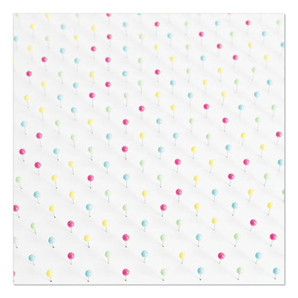 Map Push Pins, Plastic, Assorted, 0.5", 300/Pack