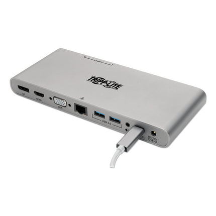 Usb Type-C Docking Station, 3.5mm/displayport/hdmi/rj45/thunderbolt 3/usb A/usb C/vga, Silver