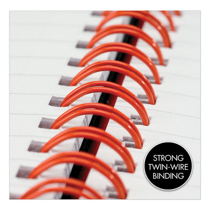 Flexible Cover Twinwire Notebooks, SCRIBZEE Compatible, 1-Subject, Wide/Legal Rule, Black/Red Cover, (70) 11.75 x 8.25 Sheets