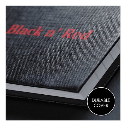 Hardcover Casebound Notebooks, SCRIBZEE Compatible, 1-Subject, Wide/Legal Rule, Black/Red Cover, (96) 11.75 x 8.25 Sheets