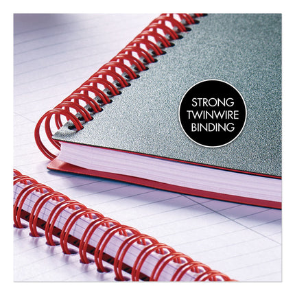 Flexible Cover Twinwire Notebooks, SCRIBZEE Compatible, 1-Subject, Wide/Legal Rule, Black/Red Cover, (70) 11.75 x 8.25 Sheets