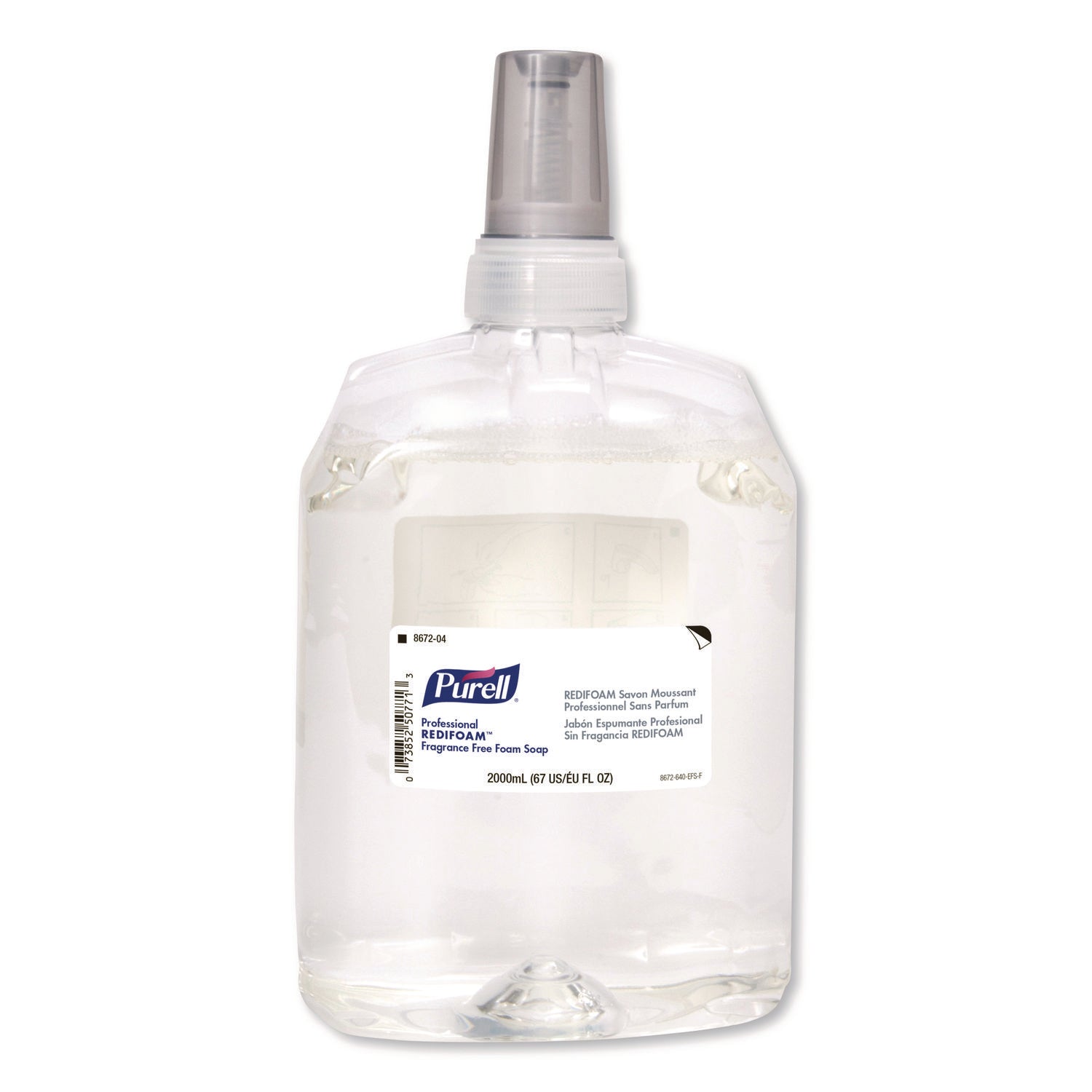 Professional REDIFOAM Foam Soap Refill, Fragrance-Free, 2,000 mL, 4/Carton