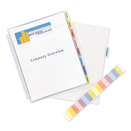 Protect 'n Tab Top-Load Clear Sheet Protectors W/eight Tabs, Letter