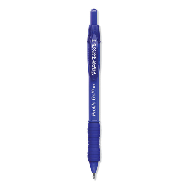 Profile Gel Pen, Retractable, Medium 0.7 Mm, Blue Ink, Translucent Blue Barrel, 36/pack