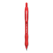 Profile Gel Pen, Retractable, Medium 0.7 Mm, Red Ink, Translucent Red Barrel, Dozen