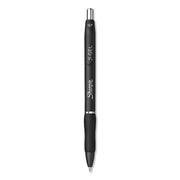 S-Gel High-Performance Gel Pen, Retractable, Medium 0.7 Mm, Black Ink, Black Barrel, Dozen