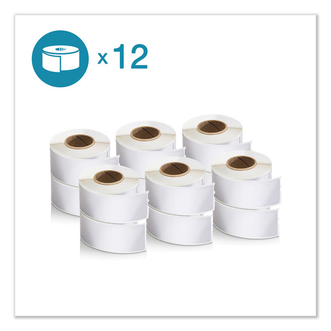 LW Address Labels, 1.13" x 3.5", White, 350 Labels/Roll, 12 Rolls/Pack