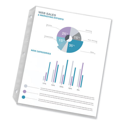 Top-Load Poly Sheet Protectors, Super Heavy Gauge, Letter, Nonglare, 50/box