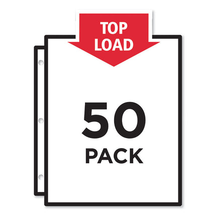 Top-Load Sheet Protector, Economy Gauge, Letter, Clear, 50/box