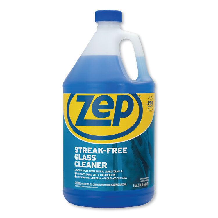 Streak-Free Glass Cleaner, Pleasant Scent, 1 Gal Bottle, 4/carton