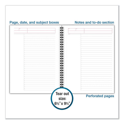 Wirebound Guided Business Notebook, Action Planner Project-Management Format, Dark Gray Cover, (80) 9.5 x 7.5 Sheets