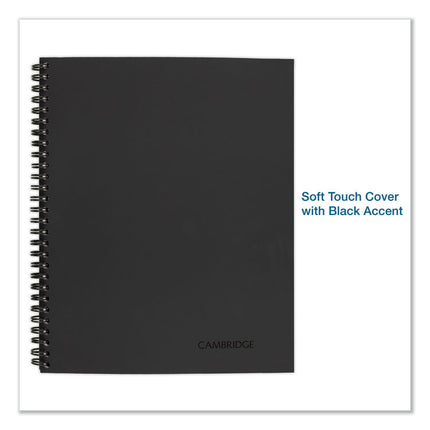 Wirebound Guided Business Notebook, Action Planner Project-Management Format, Dark Gray Linen Cover, (80) 11 x 8.5 Sheets