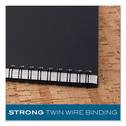 Wirebound Guided Business Notebook, QuickNotes List-Management Format, Dark Gray Linen Cover, (80) 8 x 5 Sheets