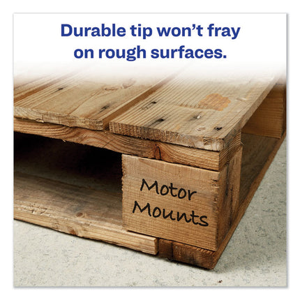 Marks A Lot Large Desk-Style Permanent Marker, Broad Chisel Tip, Yellow, Dozen (8882)