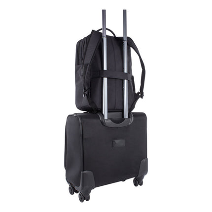 Cadence 2 Section Business Backpack, Fits Devices Up to 15.6", Polyester, 6 x 6 x 17, Charcoal