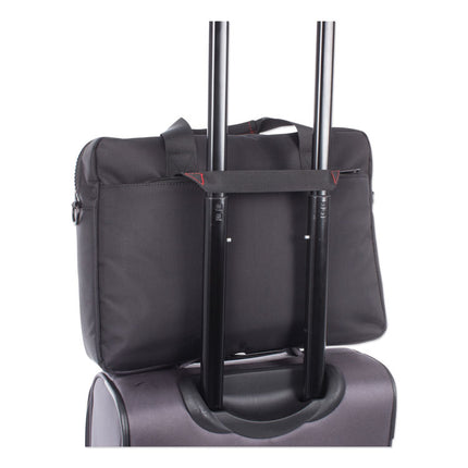 Stride Executive Briefcase, Fits Devices Up to 15.6", Polyester, 4 x 4 x 11.5, Black