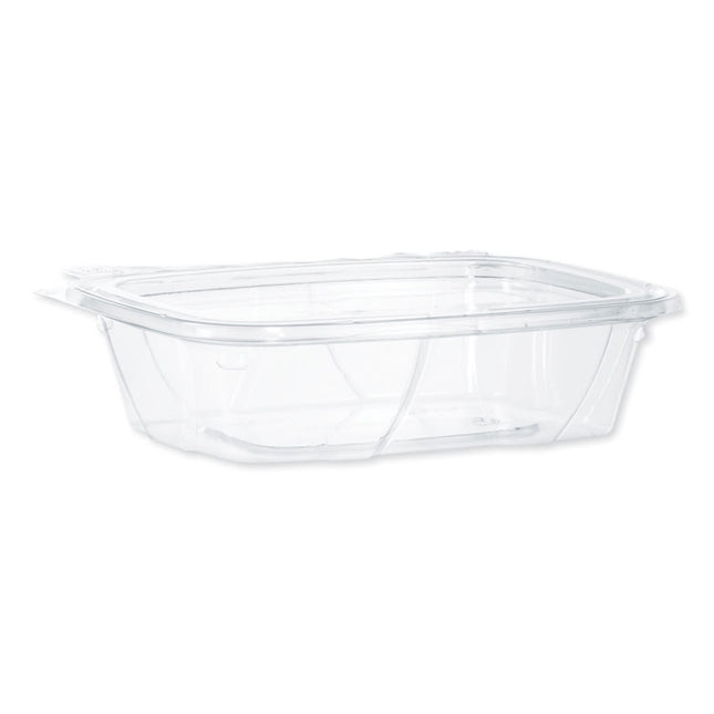 ClearPac SafeSeal Tamper-Resistant, Tamper-Evident Containers, Tall, Flat Lid, 20 oz, Clear, Plastic, 200/Carton