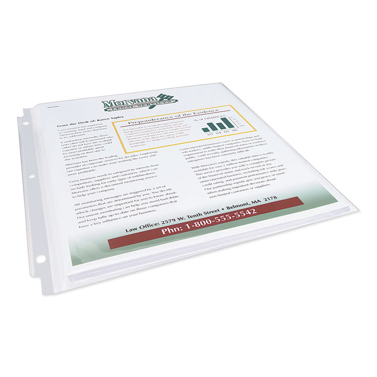Multi-Page Top-Load Sheet Protectors, Heavy Gauge, Letter, Clear, 25/pack
