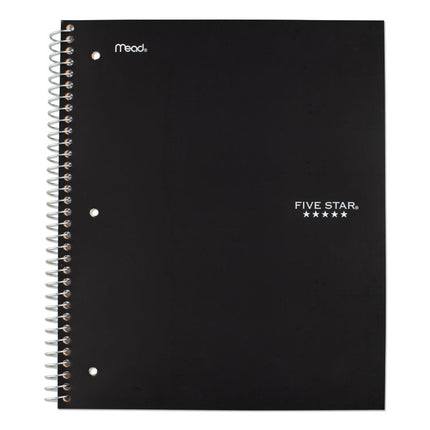 Wirebound Notebook, 1-Subject, Medium/College Rule, Black Cover, (100) 11 x 8.5 Sheets